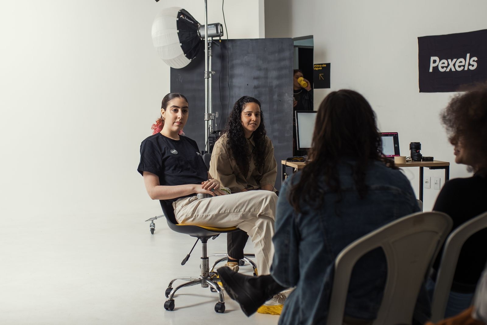 Behind the scenes of a commercial shoot